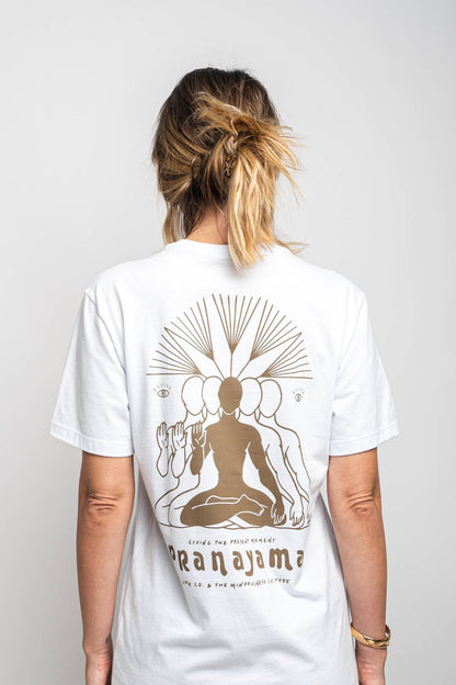 Camiseta Pranayama Branca