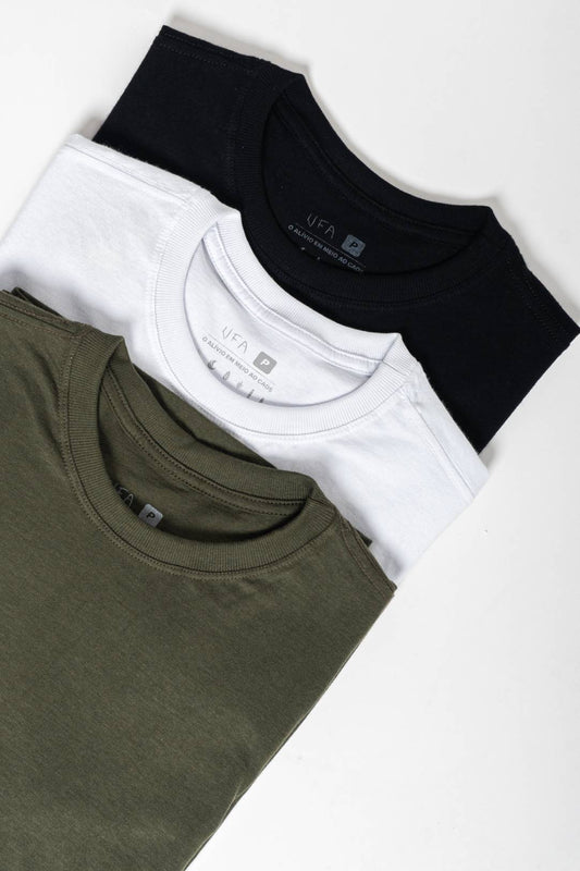 Kit 3 Camisetas Essential